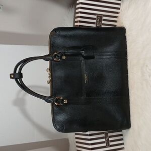 Henri Bendel Saffiano Leather Tote Bag Black Unisex